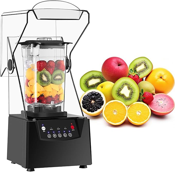 2200W Blender Smoothie Maker Table Blender with 5 Adjustable Speeds 2L Effective Capacity Container Max 17000 RPM High Speed blender（2 cups）