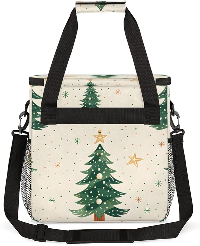 Christmas Festivals Coffee Maker Carrying Bag Abstract Tree Travel Storage Bag Compatible with K-Mini or K-Mini Plus Single Serve Coffee Brewer Carrying Case with Multiple Pockets &amp Shoulder Str