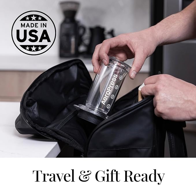 AeroPress 3 in 1 Coffee Maker Bundle - French Press Pourover &amp Espresso-Style Coffee Portable &amp Ideal for Camping