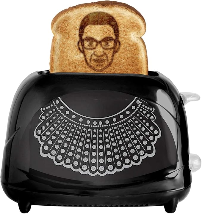 Ruth Bader Ginsburg Toaster Toasts RBG's Face on Your Toast SCOTUS Toaster