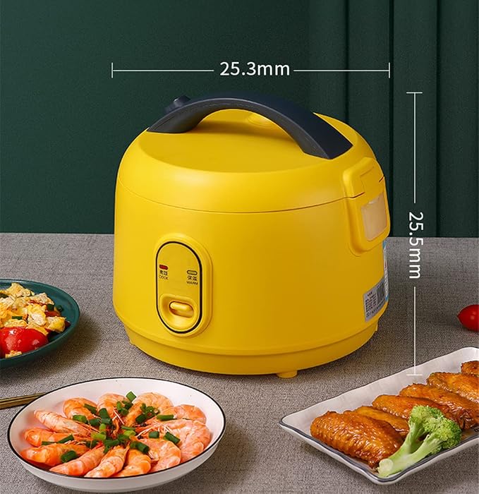 2L Electric Rice Cooker Small Rice Cookers with Removable Non-Stick Rice Pot For Rice Meat Or Porridge Cooking 400W