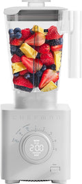 Chefman Obliterator 48 oz Countertop Blender for Smoothies 1380W Motor to Crush Ice Nuts and Frozen Fruit with Stainless Steel Blade Auto Blend Function Includes Tamper and Scraper