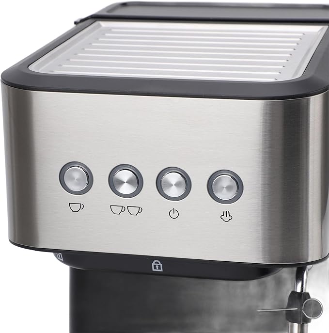 ZJchao Semi Automatic Coffee Maker 20Bar 1.5L Water Tank Fast Preheating Milk Froth Maker for Home Office Kitchen Cafe
