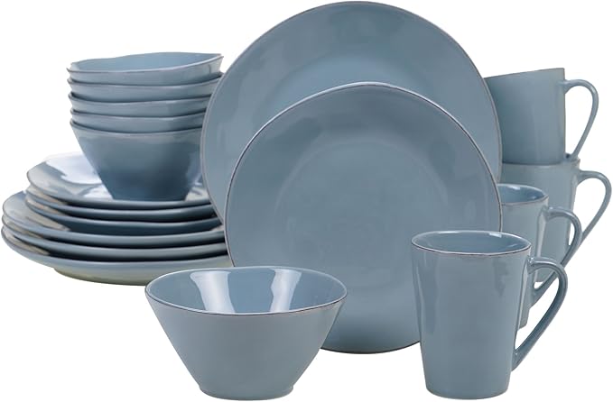 Certified International Harmony 16 pc. Dinnerware Set Service for 4 Teal