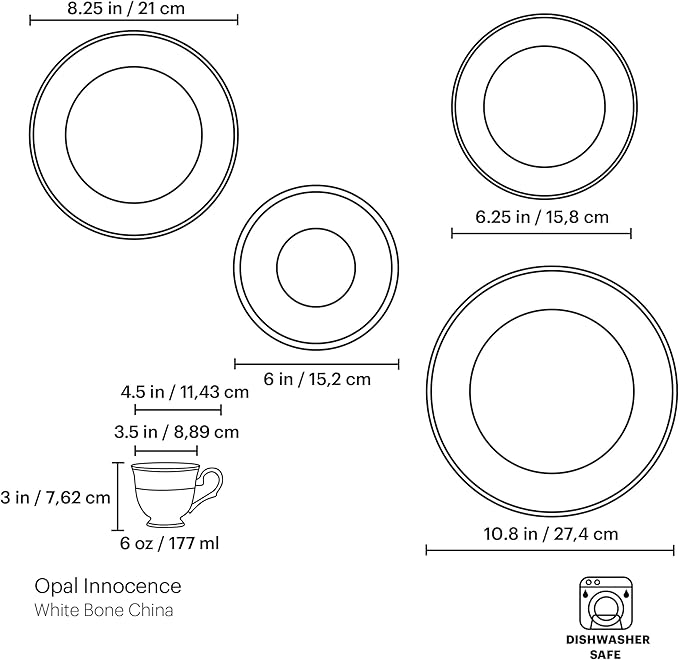 Lenox 5-Piece Place Setting Opal Innocence White