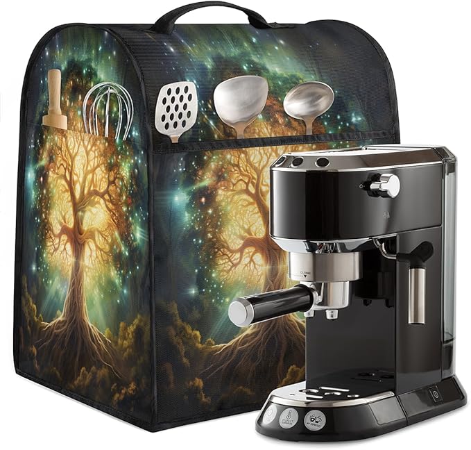 cfpolar Kitchen Aid Mixer Cover Compatible with 6-8 Quarts Tree Of Life Green Stand Mixer Cover Kitchen Aid Mixers Accessories Appliance Organizer Bag Dust Covers with Zipper Pocket