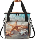 Summer Sand Starfishes Coffee Maker Travel Bag for Keurig K-Mini/K-Mini Plus Insulated Waterproof Tote with Pockets Portable Single-Serve Brewer Case