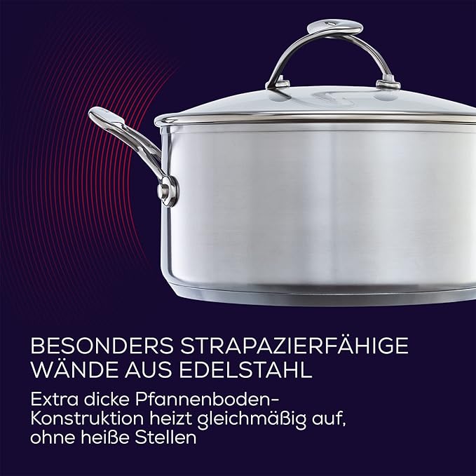 Circulon - S Series - SteelShield - Induction Twin Pack Frying Pans - 20/26cm Skillet - Non stick - Dishwasher Safe - Stay Cool Handles