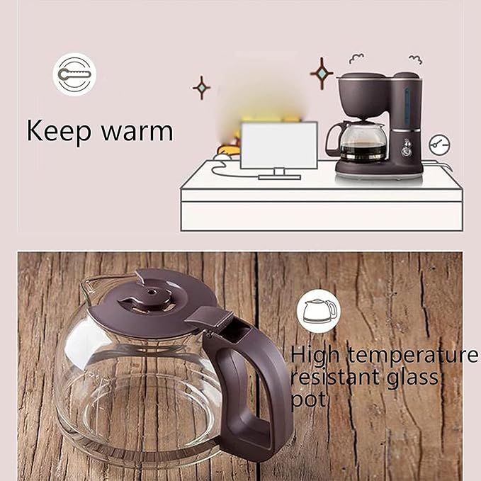 Dual-Purpose Coffee Machine Automatic Tea Brewing Multifunctional American Drip Coffee Maker Brew Strength Control Continuous Insulation Design 20240309