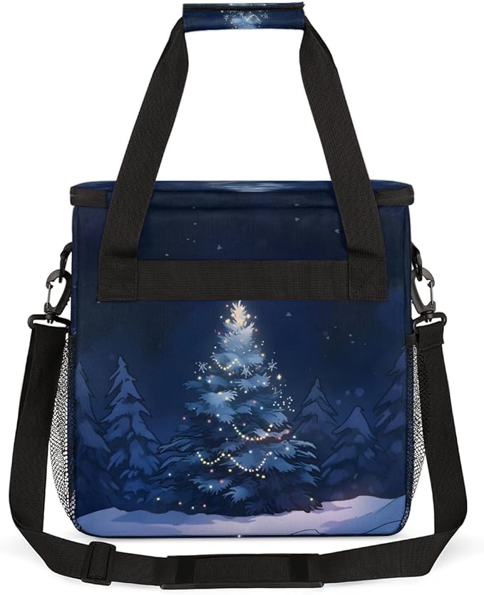 Fantastic Christmas Tree Coffee Maker Carrying Bag Travel Storage Bag Compatible with K-Mini or K-Mini Plus Single Serve Coffee Brewer Carrying Case with Multiple Pockets &amp Shoulder Strap