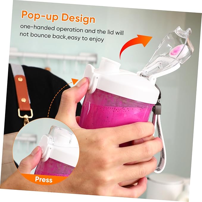 Portable Cordless Juicer Cup for Fresh Juice and Smoothies Transparent Blender with Easy Operation Stylish Design for Home Go Use