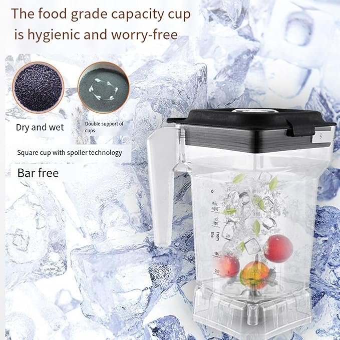 Smoothie Blender 1.5 Liter 1800W with Sound Isolated Hood for Crushed Ice Smoothies and Purees Professional Countertop Blender