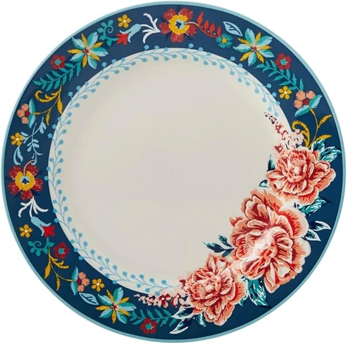 Gorgeous vintage-inspired Keepsake Floral 12-Piece Stoneware Dinnerware Set