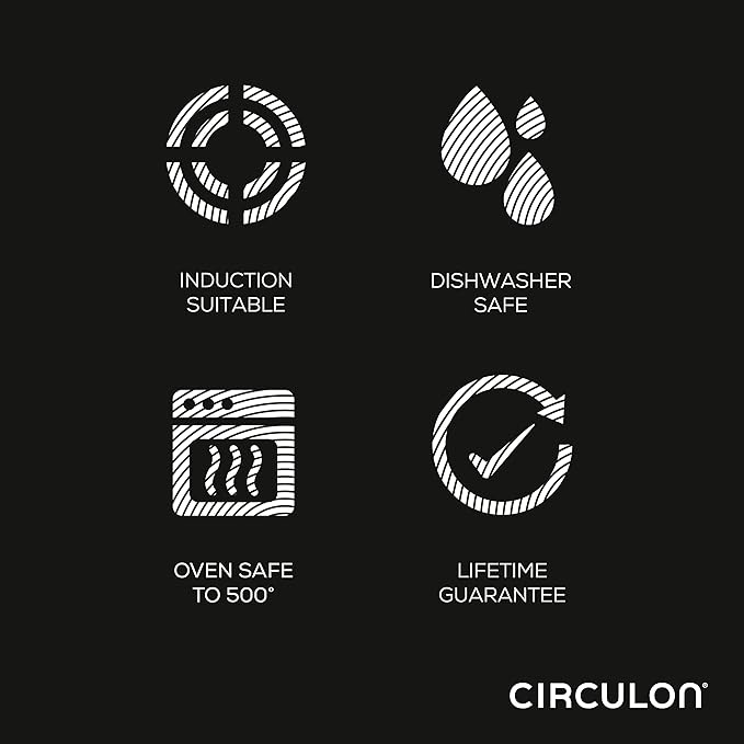 Circulon Clad Stainless Steel Frying Pans/Skillet Set with Hybrid SteelShield and Nonstick Technology 10 Inch and 8.5 Inch Silver