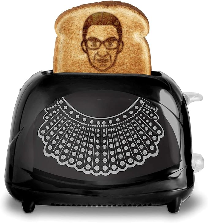 Ruth Bader Ginsburg Toaster Toasts RBG's Face on Your Toast SCOTUS Toaster