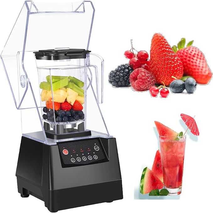 2200w Professional Blender 2l Multifunctional Blender Stainless Steel Blades 5 Speeds Food Processor Grinder Fruit Smoothie Blender