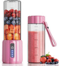 Portable Blender 16 Oz Personal Blender for Smoothies and Shakes Small Juice Mixer with LED Display USB C Rechargeable Shake Maker with 6 Blades for Kitchen Outdoor GymPink