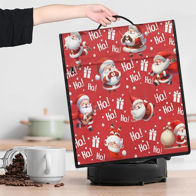 cfpolar Kitchen Aid Mixer Cover Compatible with 6-8 Quarts Cute Santa Claus Hat Xmas Stand Mixer Cover Kitchen Aid Mixers Accessories Appliance Organizer Bag Dust Covers with Zipper Pocket