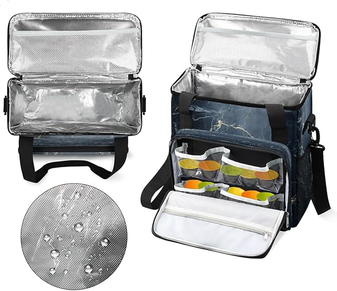 Marble Black Coffee Maker Travel Bag for K-Mini or K-Mini Plus Single Serve Coffee Brewer Portable Storage Tote Case for Tarvel