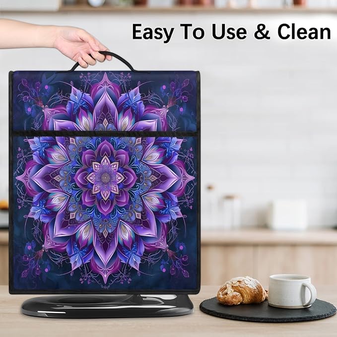 cfpolar Kitchen Aid Mixer Cover Compatible with 6-8 Quarts Purple Ethnic Mandala Stand Mixer Cover Kitchen Aid Mixers Accessories Appliance Organizer