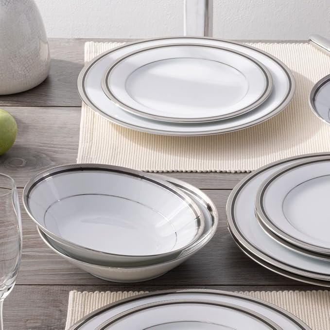 Noritake Austin Platinum 12-Piece Dinnerware Set Service for 4