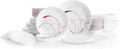 Corelle Vitrelle 78-Piece Service for 12 Dinnerware Set Triple Layer Glass and Chip Resistant Lightweight Round Plates and Bowls Set Splendor
