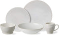 Casafina Stoneware Ceramic Dish Fontana Collection 5-Piece Dinnerware Set (Service for 1) White
