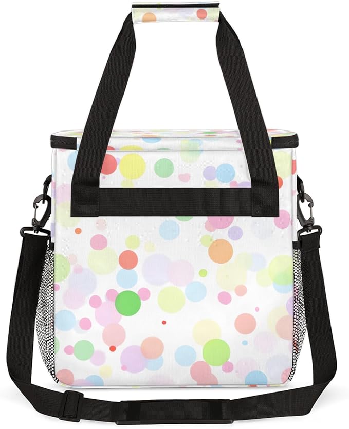Tie Dyeing Coffee Maker Carrying Bag Sequin Portable Travel Storage Tote Bag Compatible with K-Mini or K-Mini Plus Single Serve Coffee Brewer Carrying Case with Multiple Pockets &amp Shoulder Strap