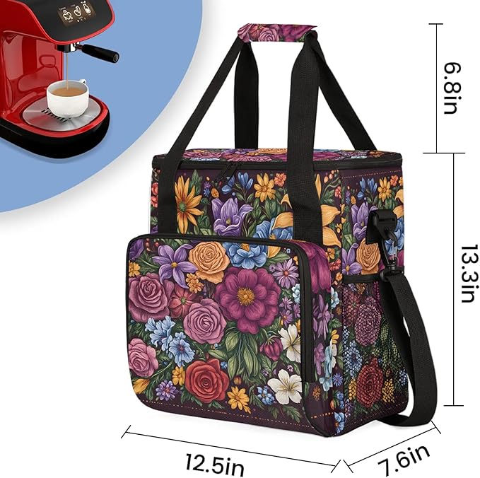 Coffee Maker Travel Bag Compatible with Keurig K-Mini K-Mini Plus or Other Accessories Portable Coffee Maker Case with Shoulder Strap for Travel (Bag Only)
