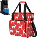 Christmas (749) Coffee Maker Carring Bag Travel Carrying Storage Tote Bag Compatible with Keurig K-Mini or K-Mini Plus Portable Single Serve Coffee Brewer Case with Pockets for K-cup Pods