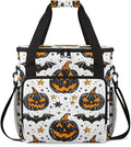 Magical Pumpkin Coffee Maker Carrying Bag Graffiti Pumpkin Travel Storage Bag Compatible with K-Mini or K-Mini Plus Single Serve Coffee Brewer Carrying Case with Multiple Pockets &amp Shoulder Stra