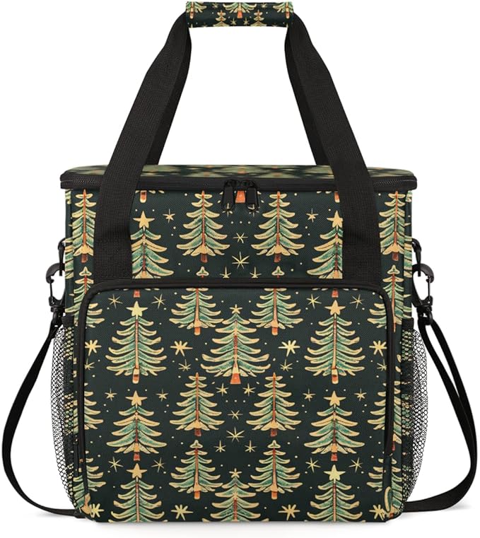 Magic Tree Christmas Coffee Maker Carrying Bag Portable Travel Storage Tote Bag Compatible with K-Mini or K-Mini Plus Single Serve Coffee Brewer Carrying Case with Multiple Pockets &amp Shoulder St