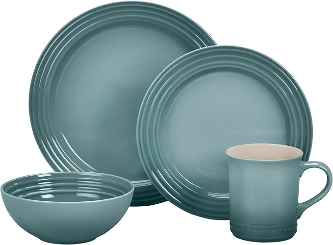 Le Creuset Stoneware Dinnerware Set 16 pc. Sea Salt
