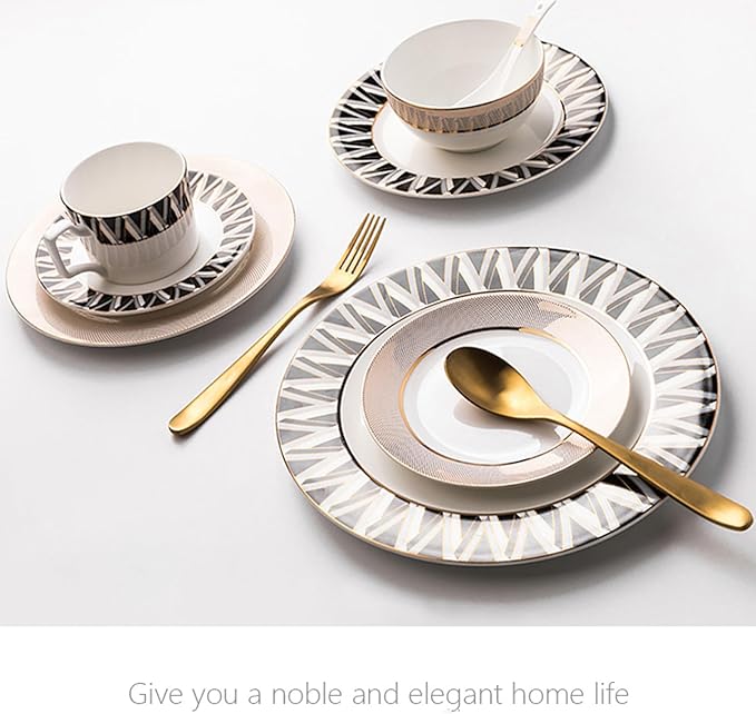 24-piece dinnerware sets dishes set for 4 bone china dinnerware set porcelain dinnerware set hotel wedding family gathering banquet Gift for Mother's Day