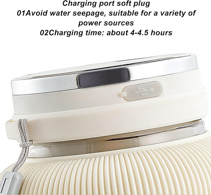 Yosoo Portable Rechargeable Cordless Juicer Blender 1.2L Mini Juicer Cup with Stainless Steel Blades for Travel Camping Gym Office