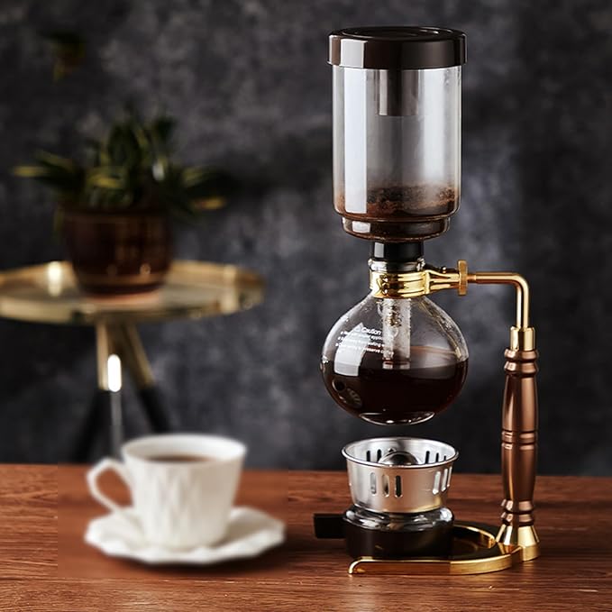 Syphon Coffee Maker 3 Cup Siphon Coffee Brewer Vacuum Coffee Maker Preserve The Original Flavor Of Coffee for Home Office Clubhouse