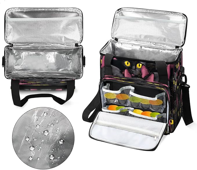 Cute Black Cats Coffee Maker Carrying Bag for Keurig K-Mini or K-Mini Plus Storage Portable Coffee Maker Travel Bag