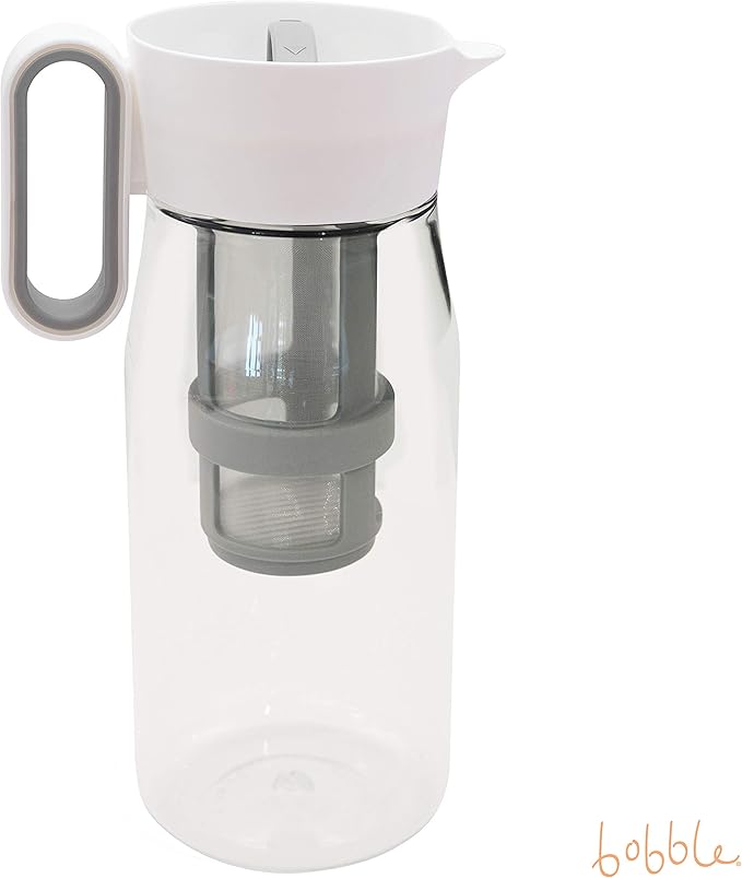 Flip Brew by Zing Anything Instant Iced Tea Maker Cold Brew Coffee Maker Two-in-One Cold Brew Coffee or Tea Maker Multi-Purpose Pitcher Dishwasher Safe BPA/EA Free Tritan 48 oz. White