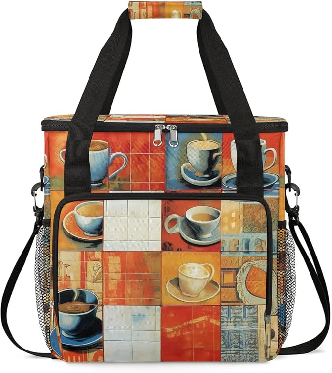 Coffee Cup Coffee Maker Carrying Bag Compatible with K-Mini or K-Mini Plus Portable Single Cup Coffee Maker Case with Pockets for K Cup Pods