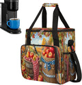 Autumn Apple Maple Leaves Bird Coffee Maker Carring Bag Travel Carrying Storage Tote Bag Compatible with Keurig K-Mini or K-Mini Plus Portable Single Serve Coffee Brewer Case with Pockets