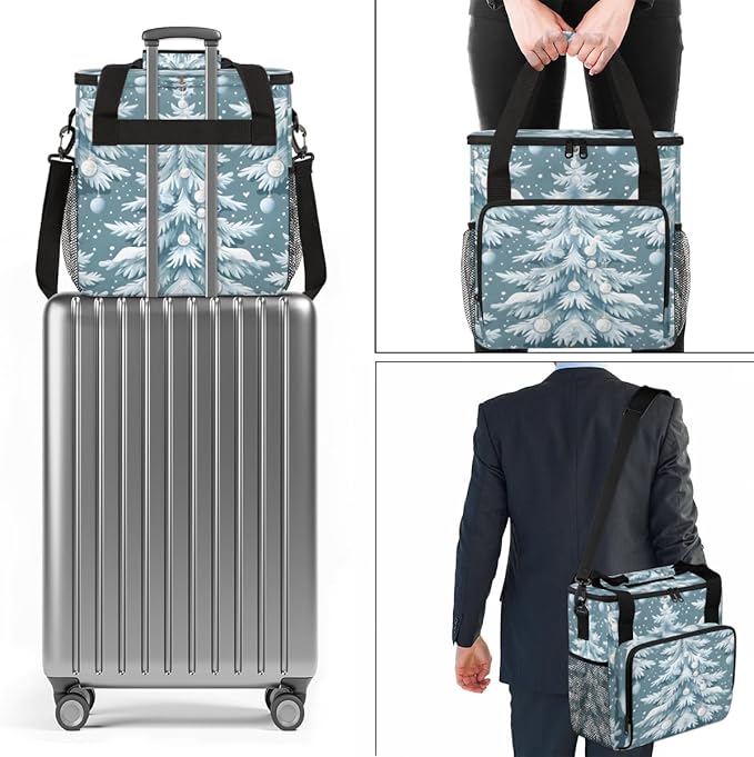 Graffiti Tree Christmas Coffee Maker Carrying Bag Travel Storage Bag Compatible with K-Mini or K-Mini Plus Single Serve Coffee Brewer Carrying Case with Multiple Pockets &amp Shoulder Strap