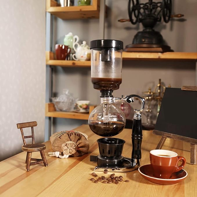 Siphon Glass Pot Syphon Coffee MakerHand Siphon Coffee Maker PotVacuum Coffee Brewer Tea Siphon PotCoffee Machine Filter 2-5 Cup2