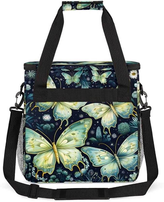 Gothic Butterfly Coffee Maker Carrying Bag Abstract Butterfly Travel Storage Bag Compatible with K-Mini or K-Mini Plus Single Serve Coffee Brewer Carrying Case with Multiple Pockets &amp Shoulder S
