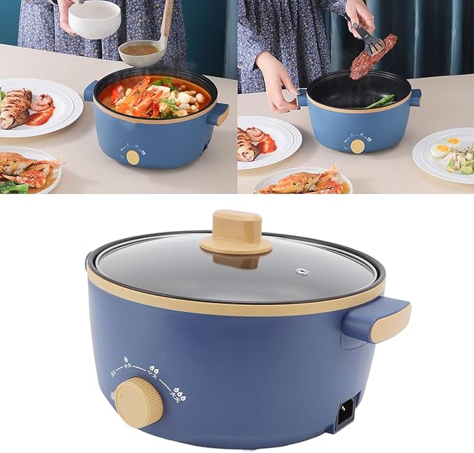 800W Electric Cooker Housewares Select Stainless Rice Cooker Warmer Multifunction Electric Cooker for Stir Fry Noodles(#1)