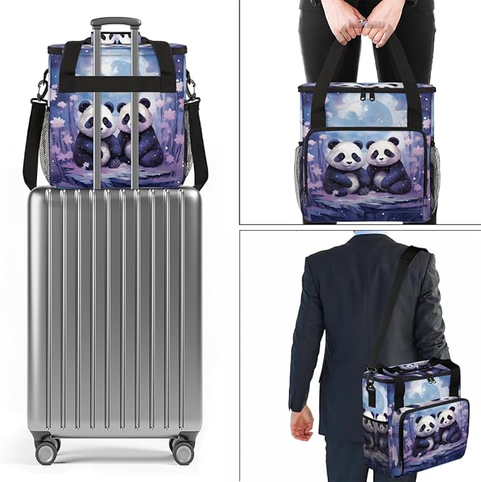 Panda Lotus Coffee Maker Carrying Bag Portable Travel Storage Tote Bag Compatible with K-Mini or K-Mini Plus Single Serve Coffee Brewer Carrying Case with Multiple Pockets &amp Shoulder Strap
