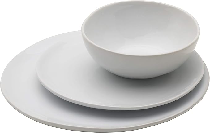 Everyday White Organic 12 piece Dinnerware Set Service for 4