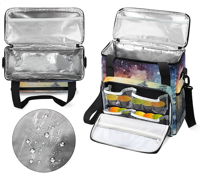 Abstract Tree Coffee Maker Carrying Bag Cartoon Tree Travel Storage Bag Compatible with K-Mini or K-Mini Plus Single Serve Coffee Brewer Carrying Case with Multiple Pockets &amp Shoulder Strap