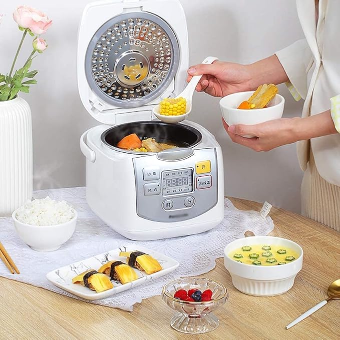 Rice Cooker Rice Cooker Household 2L-400W 10 Function Menus 24-Hour Appointment Smart Insulation Suitable for 2-4 People