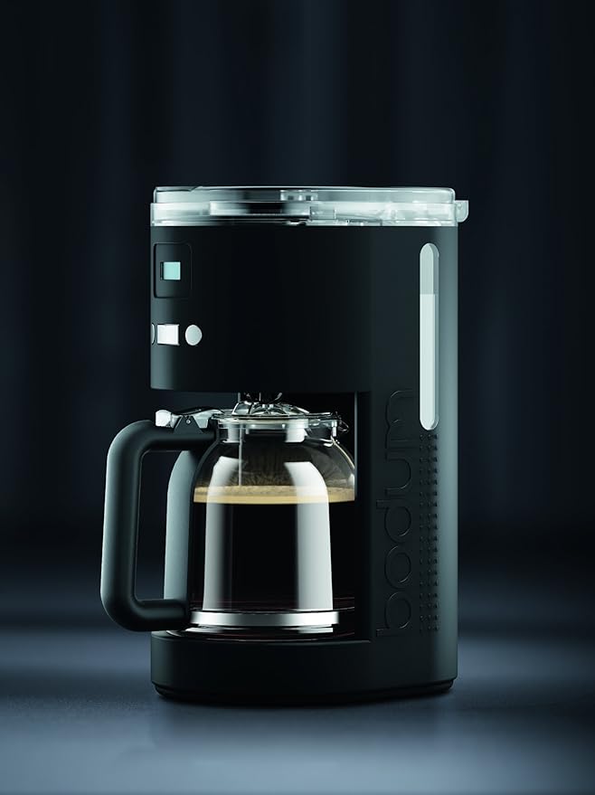 Bodum - 11754-01EURO - Bistro - Programmable coffee maker 12 cups - 1.5 l - black Black/White