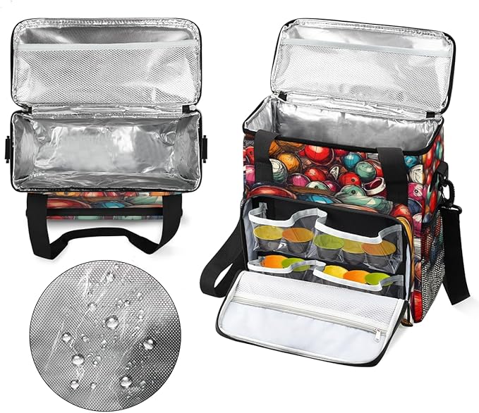 Graffiti Sport Ball Coffee Maker Carrying Bag Portable Travel Storage Tote Bag Compatible with K-Mini or K-Mini Plus Single Serve Coffee Brewer Carrying Case with Multiple Pockets &amp Shoulder Str